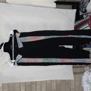 Sacred Threads Black Wide Leg Tribal Pants